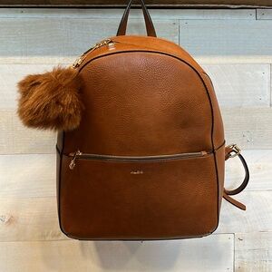 Aldo Brown Leather Backpack